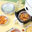 Combo 100 Khay Giấy Bạc Bo Viền 22cm Dùng Cho Nồi Chiên Không Dầu Đựng Thực Phẩm