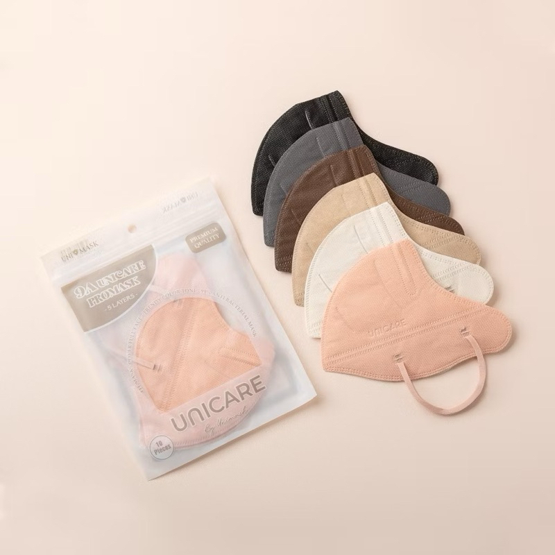 Khẩu trang 9A UNICARE [ SET 100 Cái] 5 lớp dày chống nắng, tia uv kích thước lớn siêu bảo vệ UniMask
