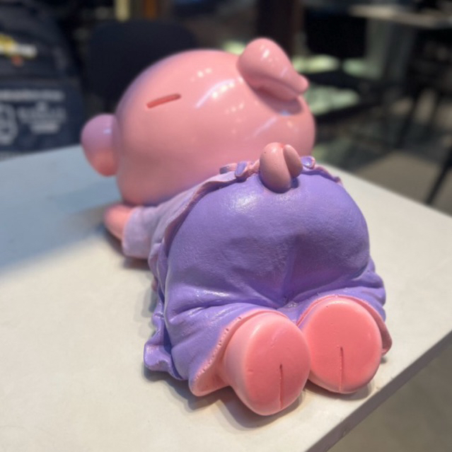 Heo đất màu tím size lớn 25x35cm