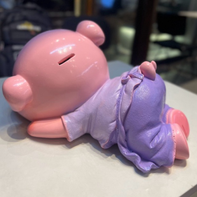 Heo đất màu tím size lớn 25x35cm