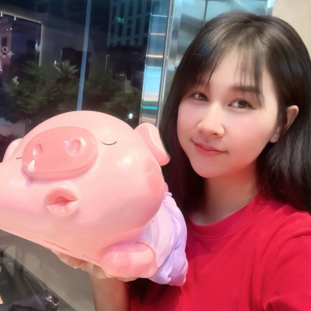 Heo đất màu tím size lớn 25x35cm