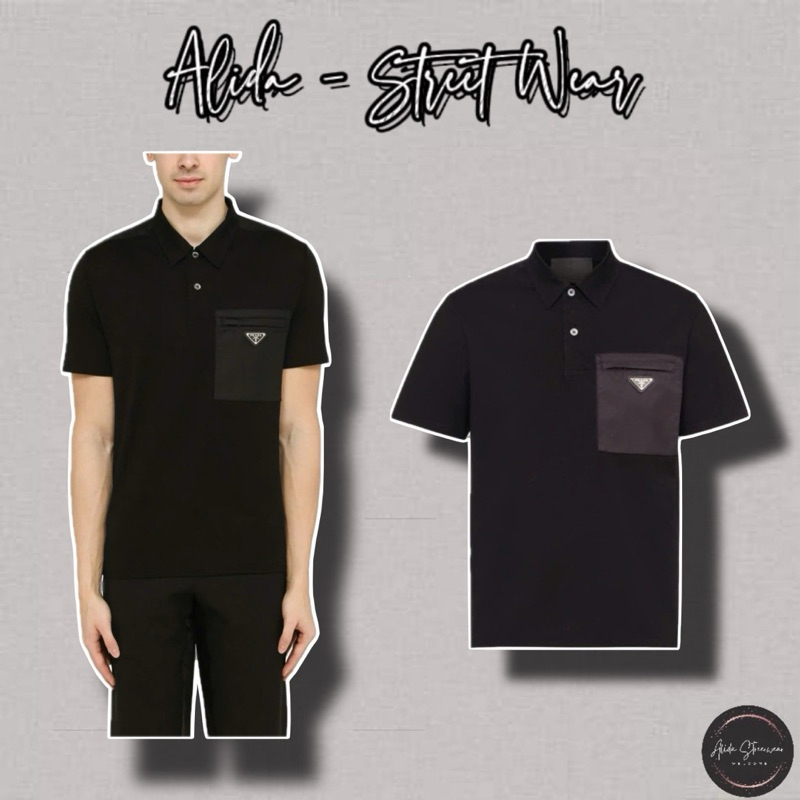 ⚡️[Hight Quality] Áo Cộc Tay Cổ Bẻ Polo Pra4 Stretch Re Nylon - Điểm Nhấn Logo Phối Túi Cao Cấp Street Wear Nam Nữ
