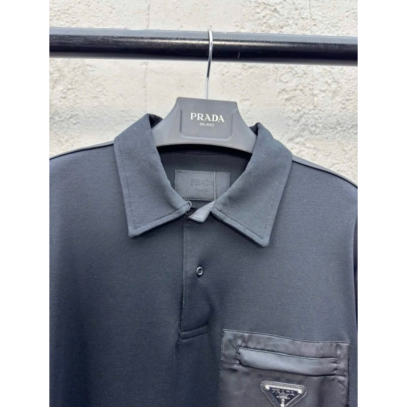 ⚡️[Hight Quality] Áo Cộc Tay Cổ Bẻ Polo Pra4 Stretch Re Nylon - Điểm Nhấn Logo Phối Túi Cao Cấp Street Wear Nam Nữ