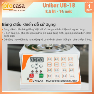 Máy đo - định lượng đường Unibar UB-18 - 8 lít - 16 mức định lượng