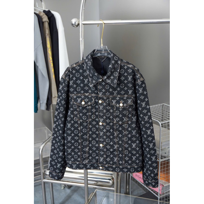 ⚡️[Hight Quality] Áo Khoác Denim 1-\/ Monogram Jaccquard Jacket - Điểm Nhấn Monogram Đen Phối Logo Cao Cấp Qccc