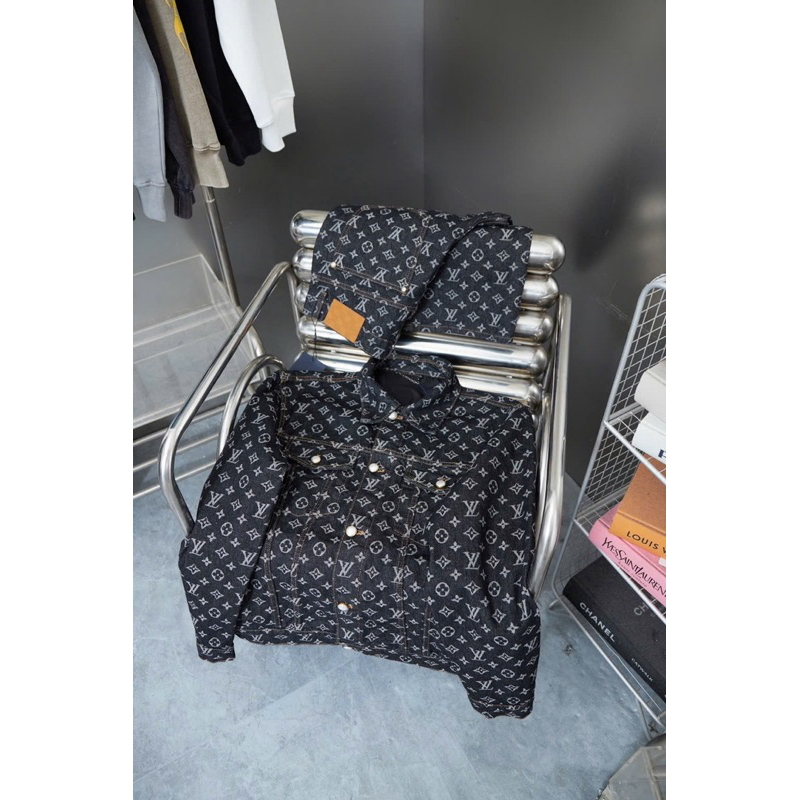 ⚡️[Hight Quality] Áo Khoác Denim 1-\/ Monogram Jaccquard Jacket - Điểm Nhấn Monogram Đen Phối Logo Cao Cấp Qccc