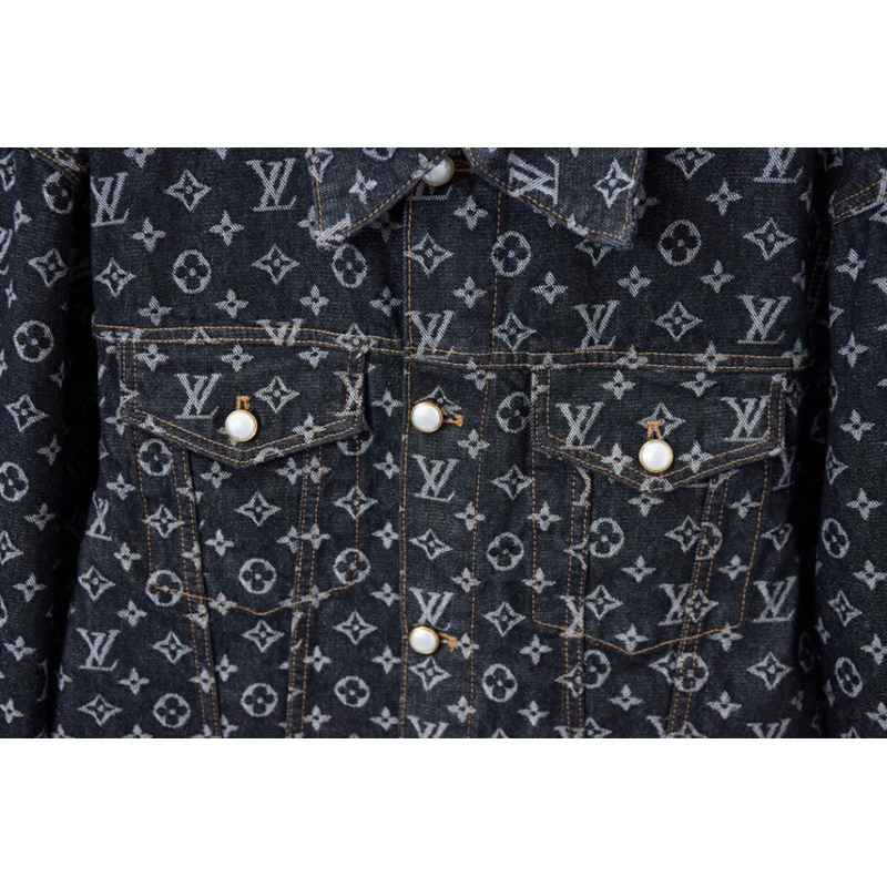 ⚡️[Hight Quality] Áo Khoác Denim 1-\/ Monogram Jaccquard Jacket - Điểm Nhấn Monogram Đen Phối Logo Cao Cấp Qccc
