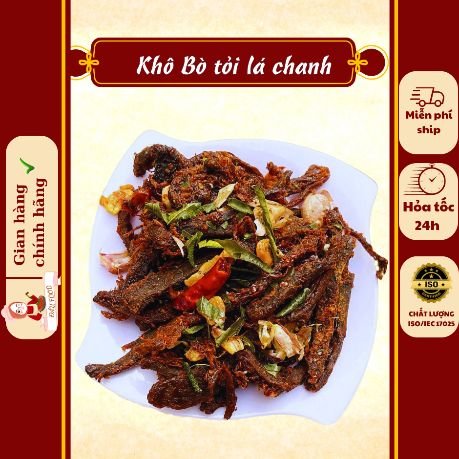 Khô Bò Rim Tỏi Lá Chanh Loại Đặc Biệt Thơm Ngon Đảm Bảo Vệ Sinh An Toàn ...