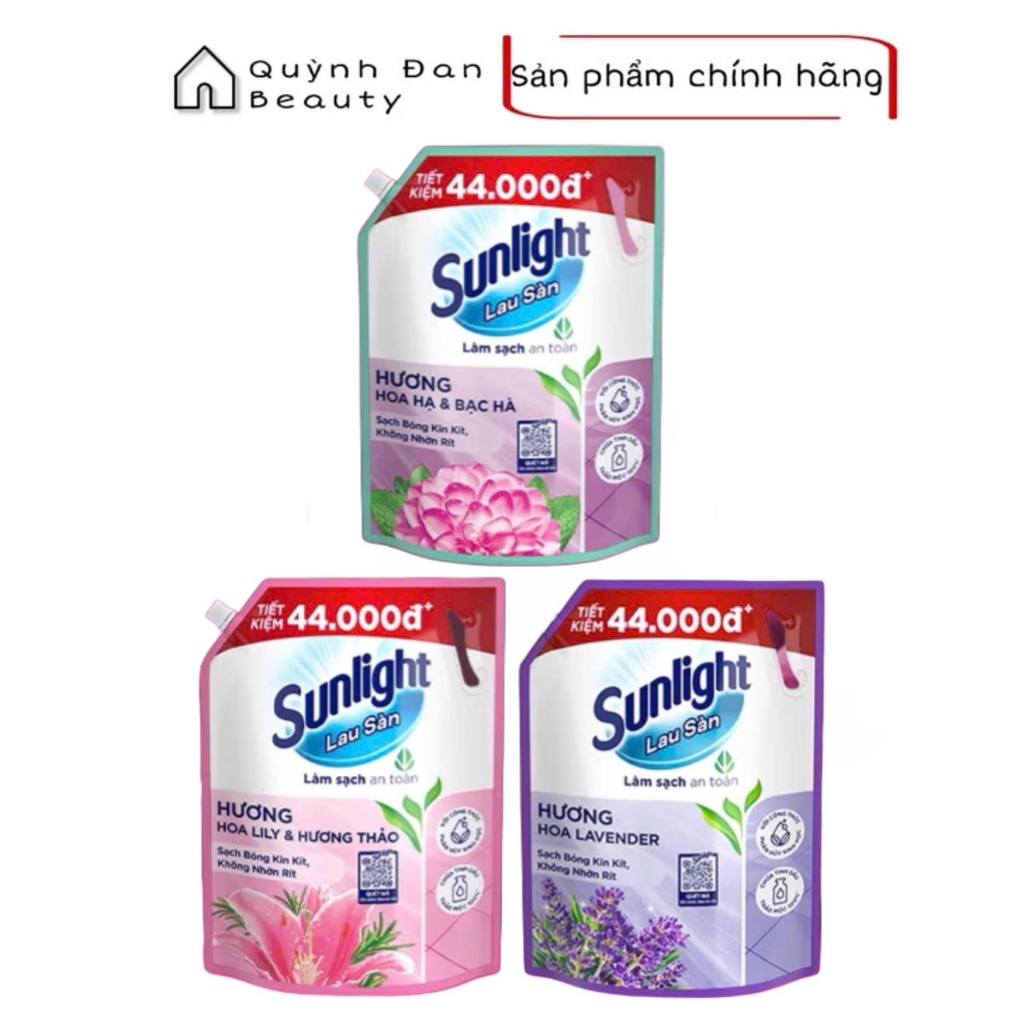 Nước Lau Sàn Sunlight Tinh Dầu Thảo Mộc Sạch Bóng - Túi 3,6 KG