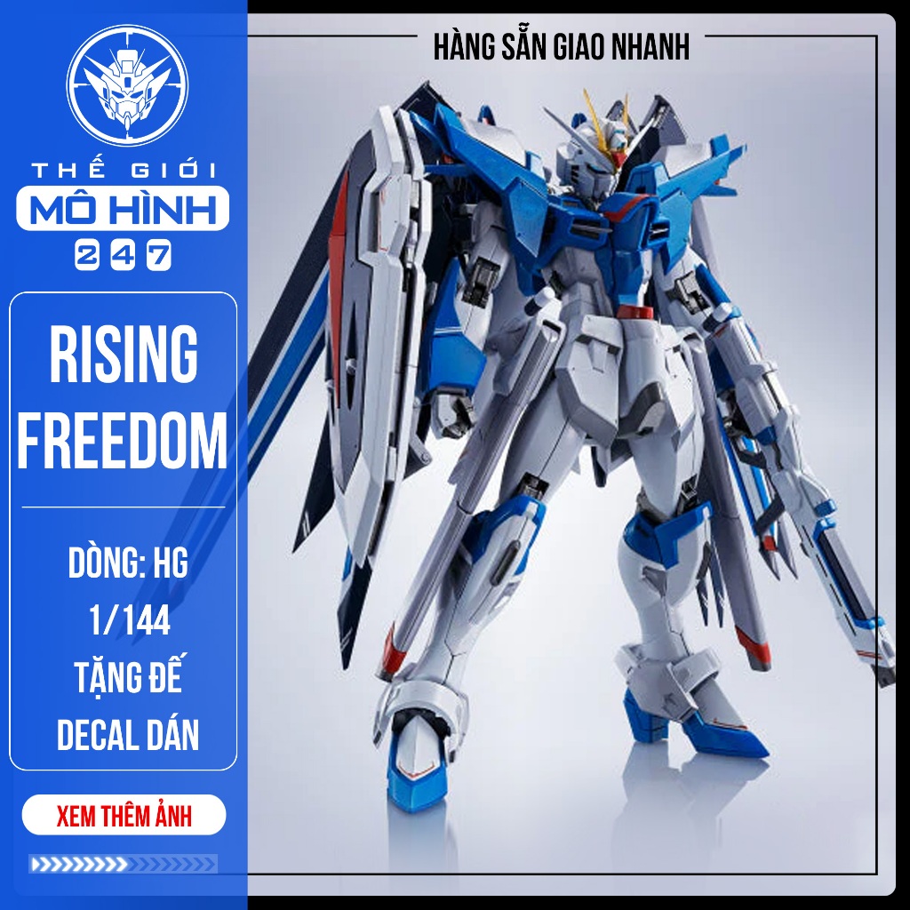 Mô hình lắp ráp Rising Freedom tỉ lệ 1/144 - Tặng kèm Decal + Đế ...