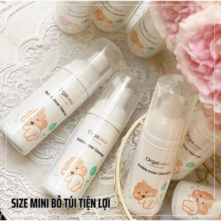 Dung dịch vệ sinh vùng kín, rửa mông cho bé Orgabebe chai mini 50ml tiện lợi
