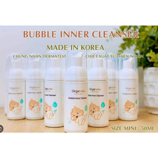 Dung dịch vệ sinh vùng kín, rửa mông cho bé Orgabebe chai mini 50ml tiện lợi