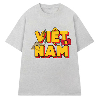 Áo Thun UNISEX form rộng nam nữ in hình Chữ VIỆT NAM yêu nước chất Cotton mềm mịn co dãn 2c