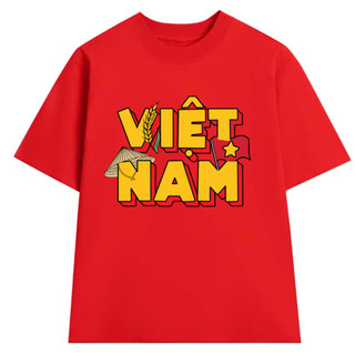 Áo Thun UNISEX form rộng nam nữ in hình Chữ VIỆT NAM yêu nước chất Cotton mềm mịn co dãn 2c