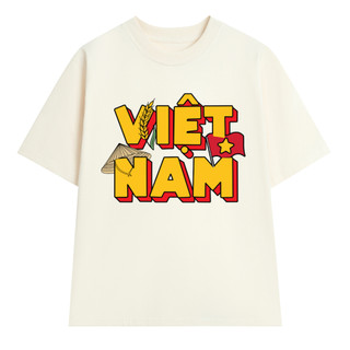 Áo Thun UNISEX form rộng nam nữ in hình Chữ VIỆT NAM yêu nước chất Cotton mềm mịn co dãn 2c