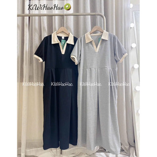 VÁY BẦU ĐEN CỘC TAY CỔ POLO DÁNG XOÈ 💥RẺ VÔ ĐỊCH💥