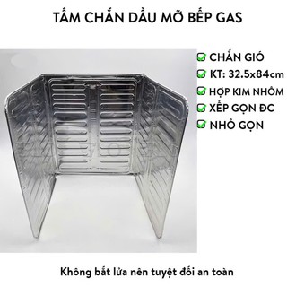 Tấm chắn dầu mỡ cách nhiệt chống bắn size 32.5 x 84cm,tấm chắn gió bếp tiện lợi an toàn { H }