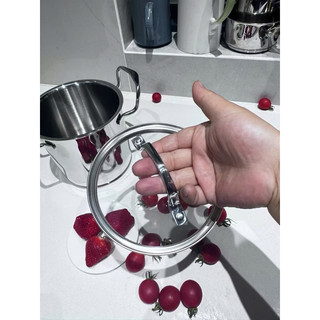 Nồi canh thành cao 14cm [836] inox 3 lớp đúc liền nguyên khối, nấu canh, chiên ngập dầu, kho thịt cá RK836