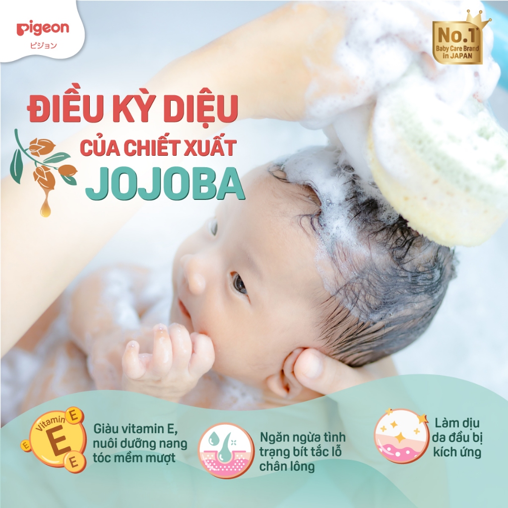 Ảnh Tắm Gội Dịu Nhẹ Pigeon Hương Hoa Hướng Dương/ Jojoba 700ml 4