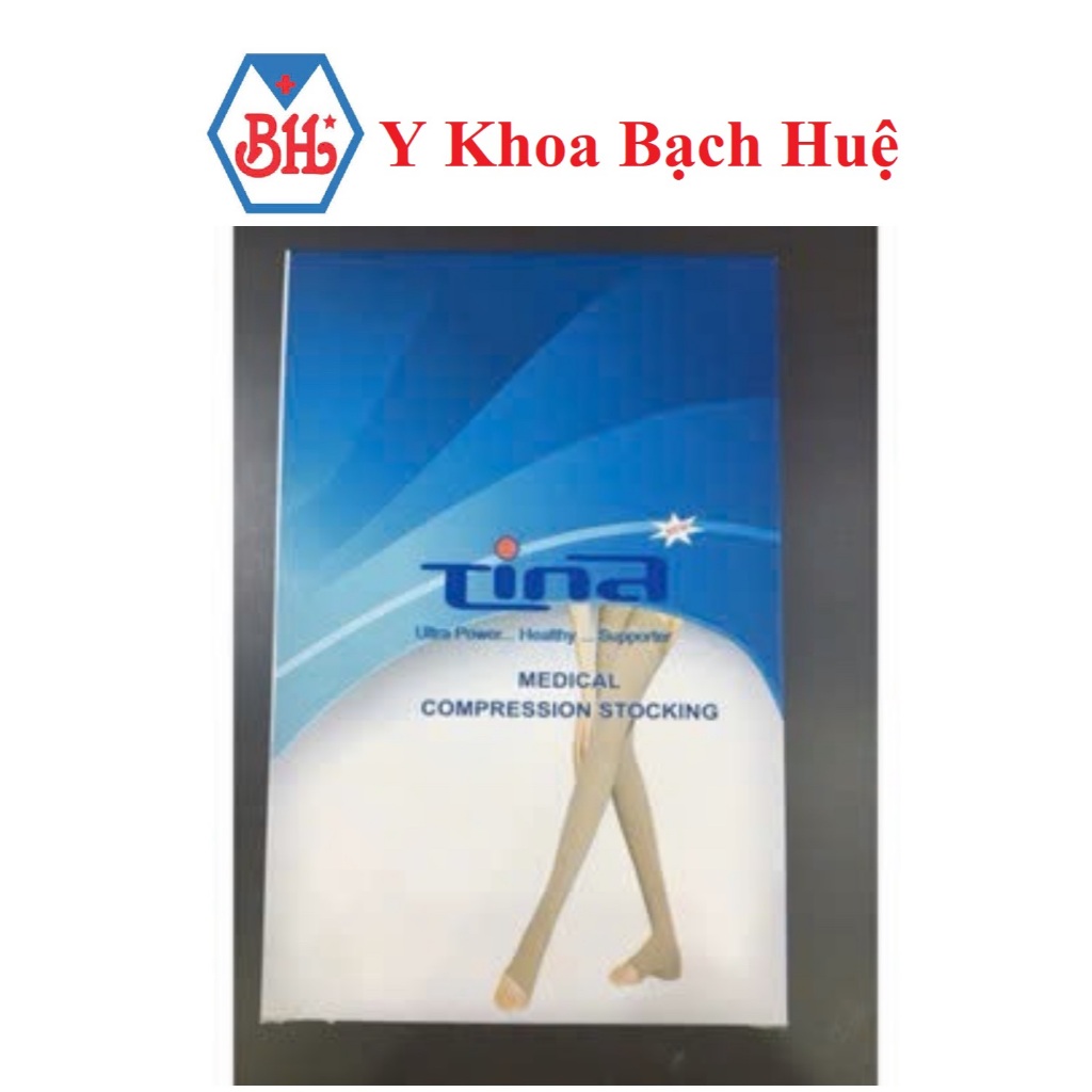 Vớ chống suy giãn tĩnh mạch , Vớ giãn tĩnh mạch Đùi xuống bàn chân Tina. Hộp 2 chiếc.