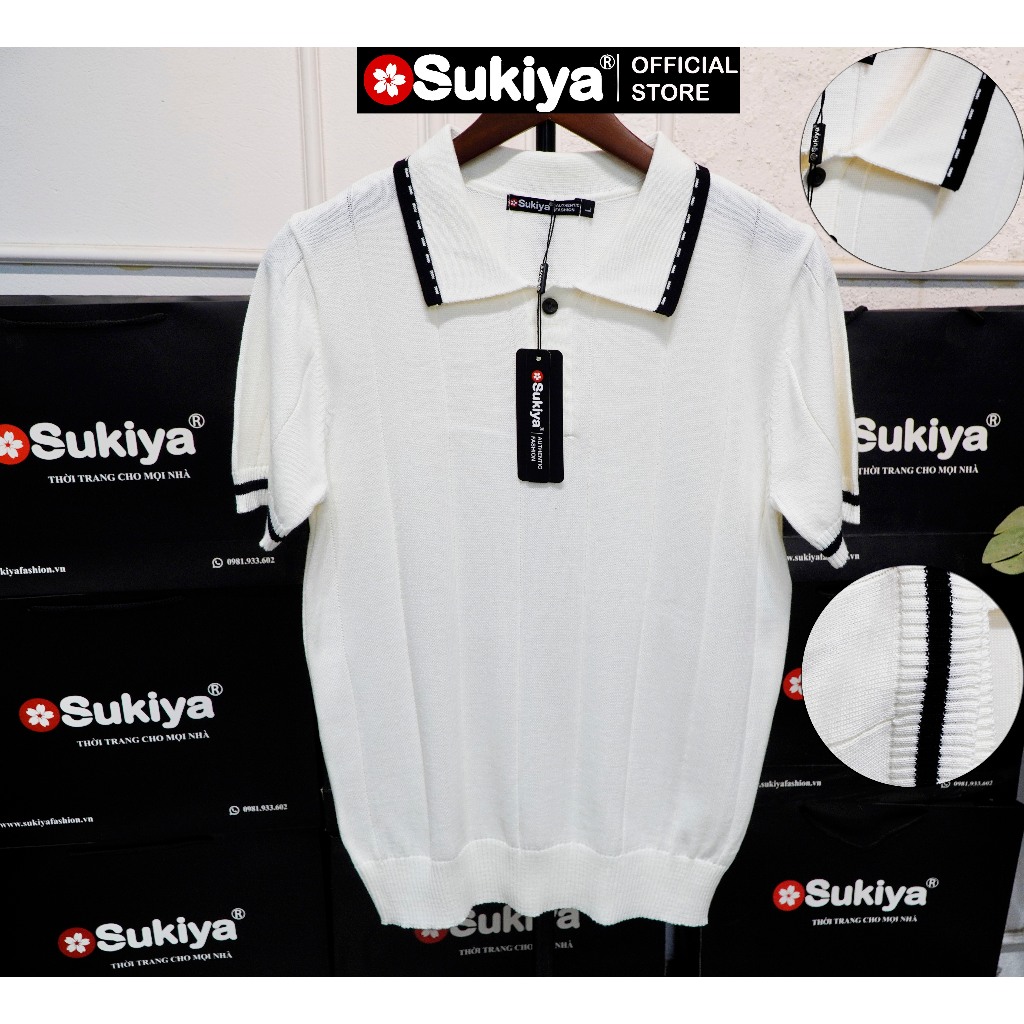 Ảnh Áo Polo Nam SUKIYA Kẻ Cổ Áo Polo Len Dệt Kim Chất Liệu Sợi Mát Mẻ Kiểu Dáng Thanh Lịch AL105 4