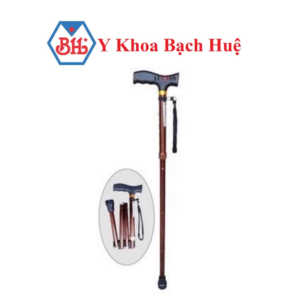 Gậy chống 1 chân gấp khúc Lucass, gậy xếp thu gọn