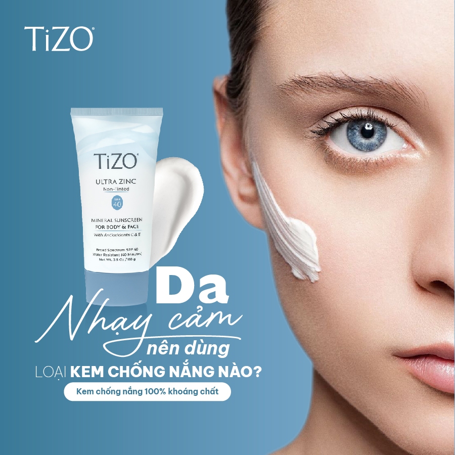 Kem chống nắng Tizo2 Primer Sunscreen Non-Tinted SPF40 PA++++ 50g Nâng Tone
