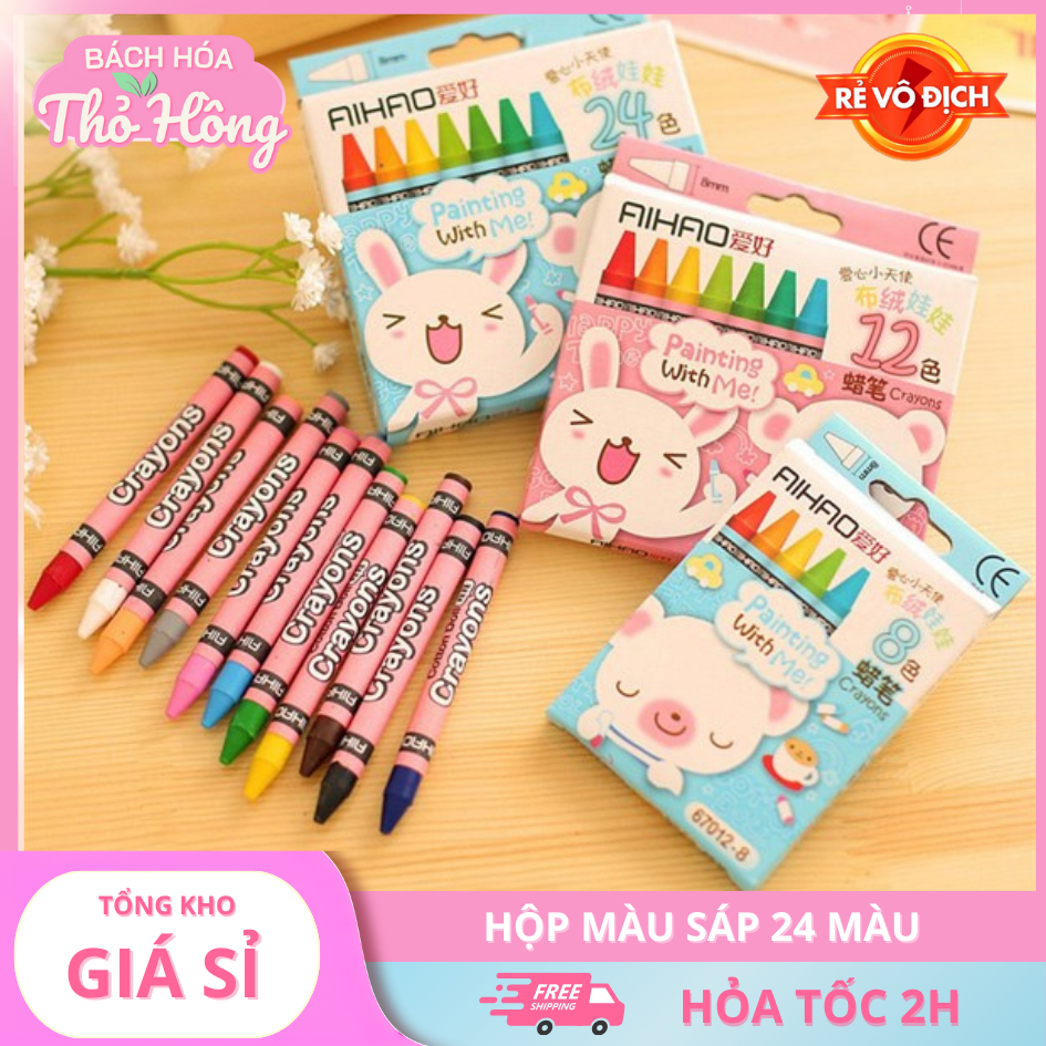 Hộp màu sáp 24 màu
