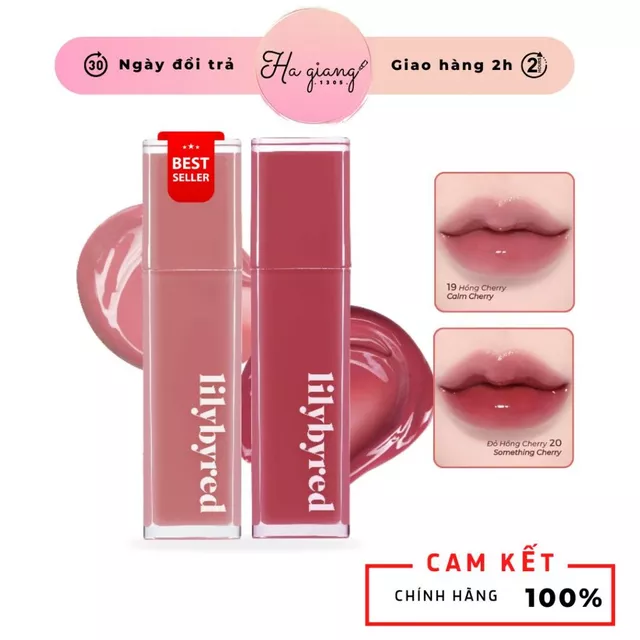 Son Tint Bóng Lilybyred Bloody 19, 20 Liar Coating Tint 19 Calm Cherry, 20 Something Cherry