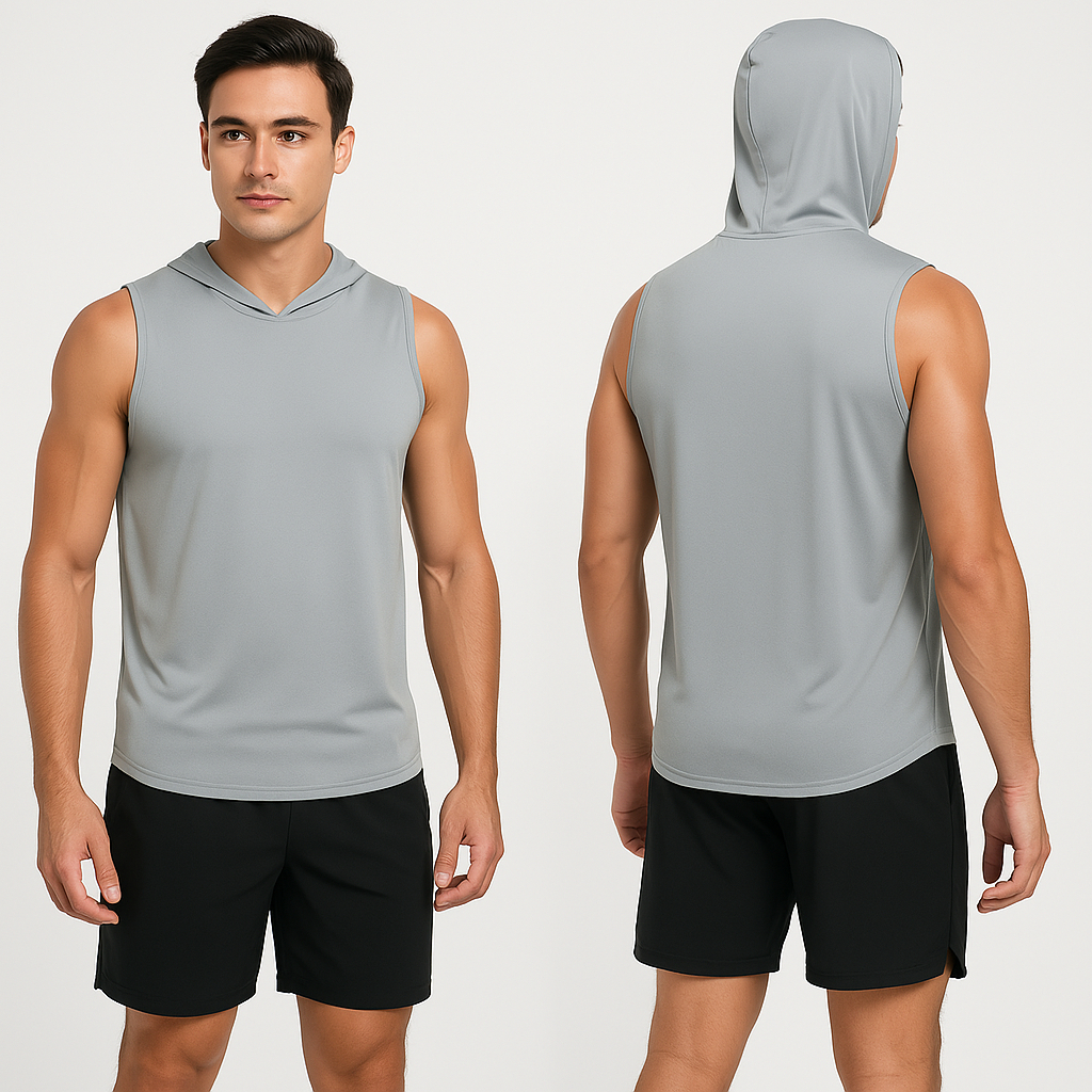 Ảnh Áo Ba Lỗ Có Nón Cực Thoáng Khí Áo Tank Top Tập Gym Chạy Bộ Bóng Rổ Thể Thao Chất Liệu Mát Mẻ Cleacco BX002 Boro Sport 1