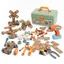 Đồ Chơi Lắp Ráp DIY BỐ KHỦNG LONG 144 Chi Tiết Cho Bé Có Hộp Dụng Cụ Kỹ Sư Sữa Chữa Máy Khoan Mini