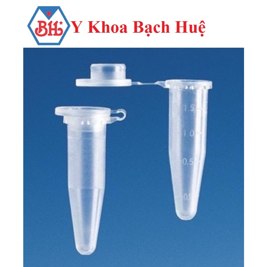 Ống ly tâm Eppendorf túi/500 cái,ống ly tâm nhựa trong suốt 1.5ml có nắp và an toàn.