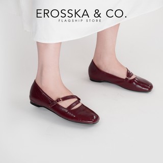 Erosska - FORM TO LÙI SIZE Giày búp bê nữ kiểu giày ballet core đế độn cao 2cm màu nâu - EL071