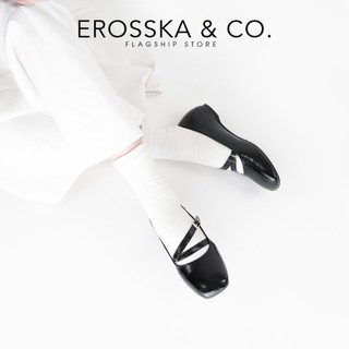 Erosska - FORM TO LÙI SIZE Giày búp bê nữ kiểu giày ballet core đế độn cao 2cm màu nâu - EL071