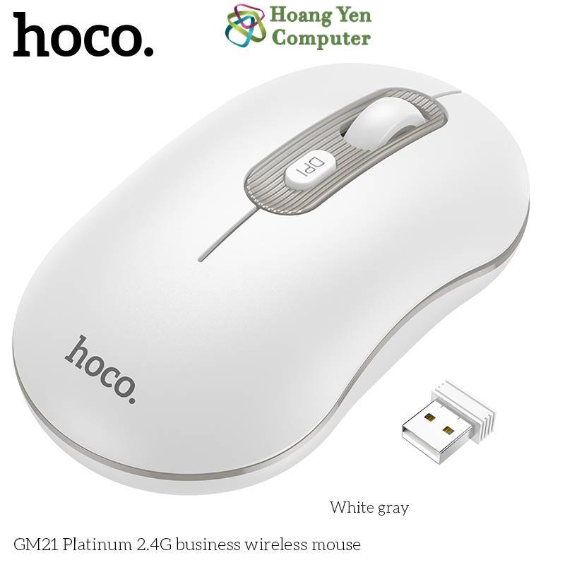 Chuột Không Dây HOCO GM21 - 1600DPI, 4 Nút, 2.4Ghz Cho PC, Laptop - Chính hãng Hoco - Hoàng Yến Computer