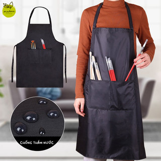 [HỎA TỐC] Tạp dề vẽ tranh Madoca, nấu ăn có thể phục vụ pha chế, tạp dề cao cấp chống nước có túi