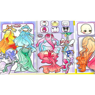 Đồ chơi bóc dán Tiên cá Gacha, 6 nhân vật - Búp bê giấy