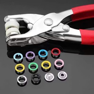 KÌM BẤM CÚC QUẦN ÁO ĐA NĂNG KÈM 100 CÚC - Kìm Bấm Khuy Quần Áo Nhỏ Gọn Tiện Dụng,Kìm Kèm Khoen Phù Hợp May Vá Tại Nhà