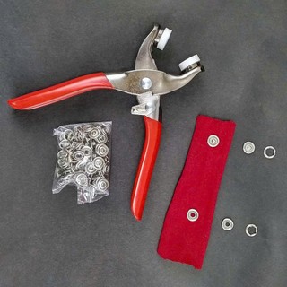KÌM BẤM CÚC QUẦN ÁO ĐA NĂNG KÈM 100 CÚC - Kìm Bấm Khuy Quần Áo Nhỏ Gọn Tiện Dụng,Kìm Kèm Khoen Phù Hợp May Vá Tại Nhà