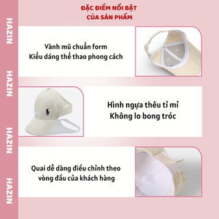 Mũ lưỡi trai HAZIN hở nửa đầu thêu nổi bật thoáng mát thời trang thể thao, mũ chạy bộ, gym, pickleball