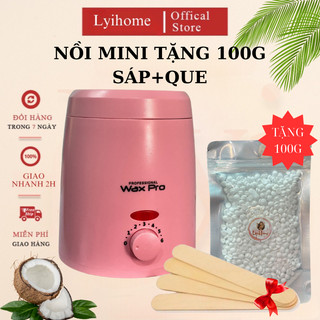 [TẶNG 100G] NỒI MINI NẤU SÁP WAX LÔNG CAO CẤP TẶNG KÈM 100G SÁP VÀ QUE TIỆN LỢI DỄ SỬ DỤNG LYIHOME
