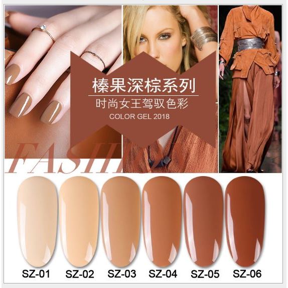 Sơn gel AS chọn lẻ 6 màu nâu sữa SZ