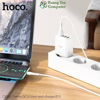 Cốc Sạc Nhanh 4 cổng USB Hoco C102A 28.5W - Sạc Nhanh QC3.0 18W - BH 12 Tháng - Hoàng Yến Computer