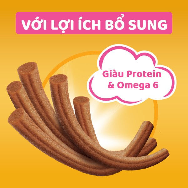 Ảnh Pedigree Schmackos Bánh thưởng dạng que cho chó con - vị Sữa và Trứng - 70g 3