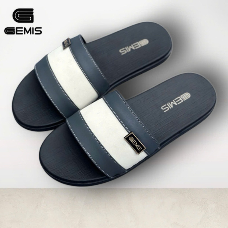 Ảnh Dép Da Đế cao xu đi rất êm đế cao 2cm - DéP Nam dép lê Đế kép 2 lớp Slipper 2