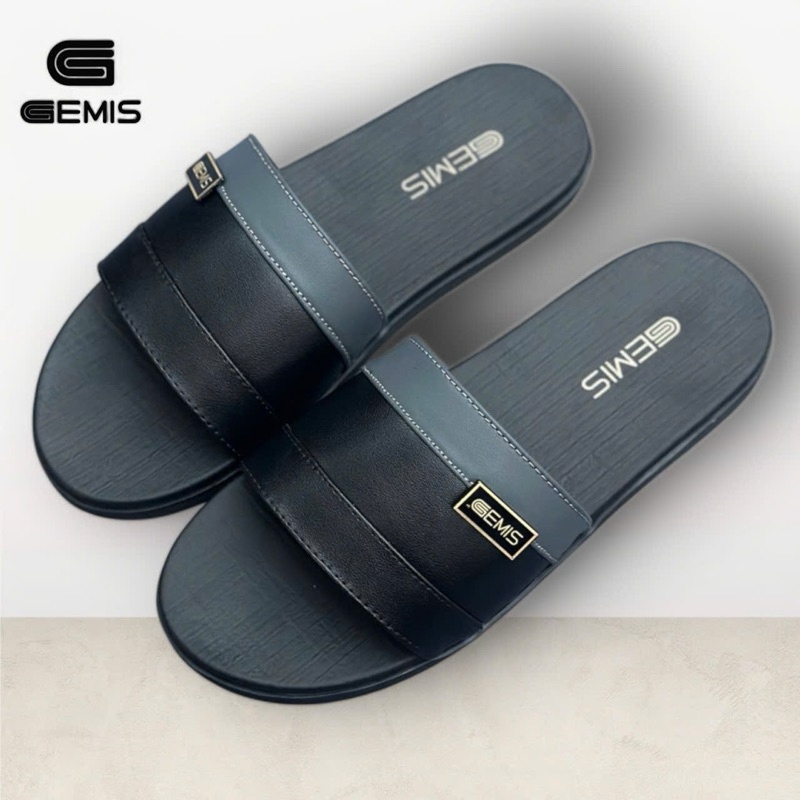 Ảnh Dép Da Đế cao xu đi rất êm đế cao 2cm - DéP Nam dép lê Đế kép 2 lớp Slipper 1