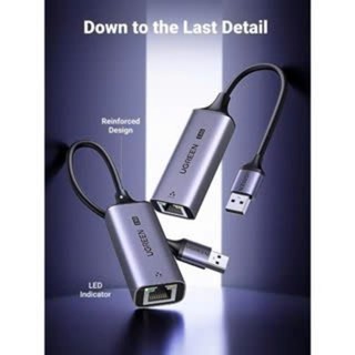 Bộ chuyển đổi USB-A  sang RJ45 2.5 Gigabit Ugreen 25051 vỏ nhôm cao cấp | Bảo hành 18 tháng 1 đổi 1
