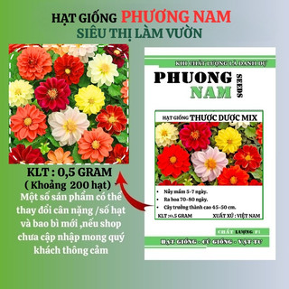 0,5 Gram - Hạt Giống Hoa Thược Dược Cao Lỡ Mix Phương Nam