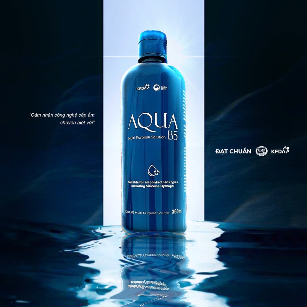 Ảnh Nước ngâm lens Aqua B5 dung tích 160ml & 360ml (Dung dịch bảo quản kính áp tròng | Nước ngâm kính áp tròng) 3