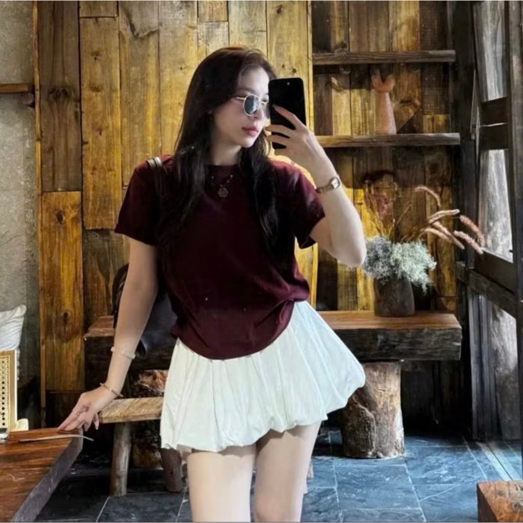 Chân váy bí dáng xòe có quần trong basic dễ phối đồ LAVIAN V14